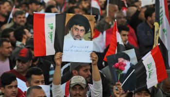 تظاهرة سابقة لأنصار مقتدى الصدر 