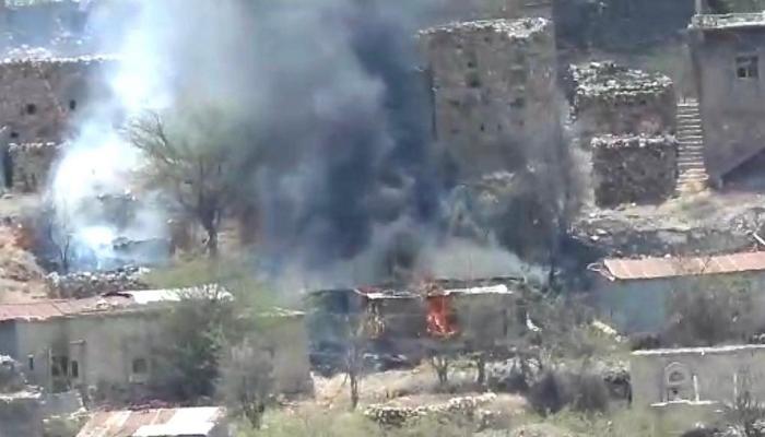 قصف عشوائي حوثي على منازل اليمنيين بالضالع