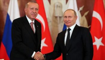 جانب من لقاء سابق بين الرئيس الروسي بوتين والتركي أردوغان - أرشيفية