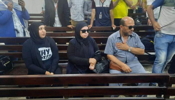 أسرة نيرة أشرف خلال جلسة المحاكمة