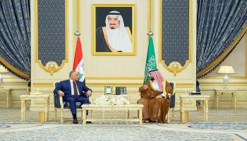 جانب من لقاء ولي العهد السعودي ورئيس الوزراء العراقي