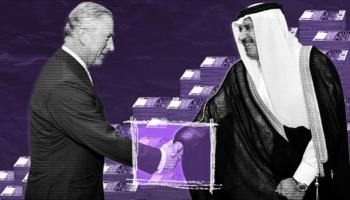 الأمير تشارلز مع حمد بن جاسم آل ثاني
