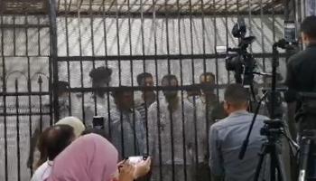 جانب من الجلسة الأولى للمحاكمة- أرشيفية