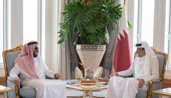 أمير قطر يستقبل الشيخ طحنون بن زايد آل نهيان