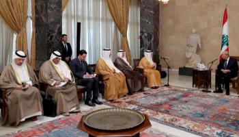 جانب من لقاء ميشال عون  ووزراء الخارجية العرب