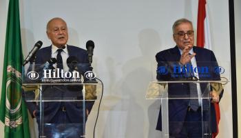 مؤتمر صحفي مشترك لعبدالله بو حبيب وأحمد أبوالغيط