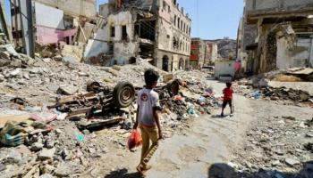 جانب من تفجير الحوثي للمنازل في عمران
