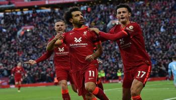 صلاح مع نجوم ليفربول 