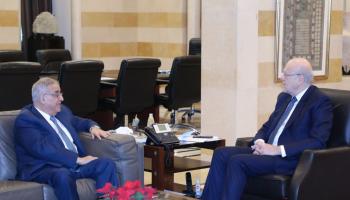 جانب من لقاء ميقاتي وعبدالله بو حبيب