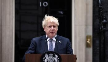 بوريس جونسون خلال الخطاب