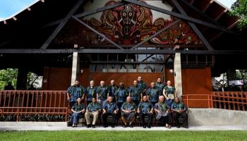 صورة جماعية لزعماء منتدى جزر المحيط الهادئ - الفرنسية