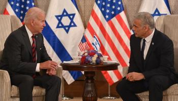 اجتماع ثنائي بين بايدن ولابيد