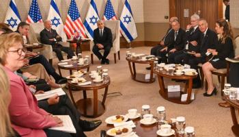 جانب من لقاء بايدن ولابيد