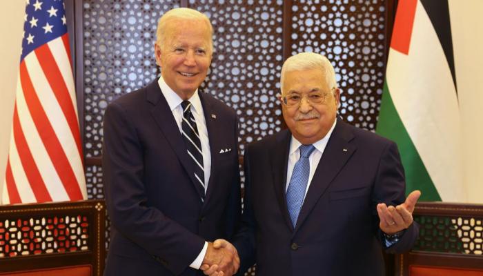 بايدن والرئيس الفلسطيني في بيت لحم