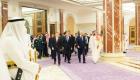ولیعهد عربستان از رئیس جمهور آمریکا در کاخ صلح استقبال کرد