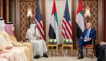 الرئيس الأمريكي خلال لقاء رئيس دولة الإمارات