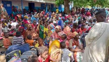 فارون من قتال النيل الازرق يحتمون باحد المدارس