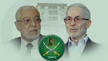 إبراهيم منير القائم بأعمال المرشد وخصمه محمود حسين الذي يتزعم جبهة إسطنبول