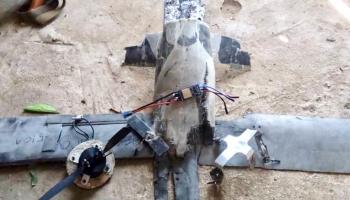 طائرة بدون طيار حوثية تم إسقاطها في وقت سابق غربي اليمن