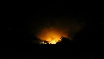 صورة لانفجار الطائرة من موقع الحادث