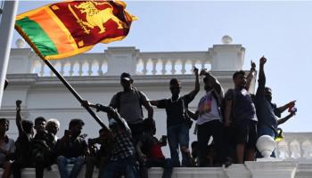 جانب من احتجاجات سريلانكا