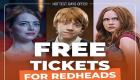 تذاكر سينما مجانية لأصحاب الشعر الأحمر فقط في بريطانيا