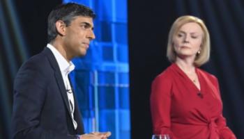 جانب من إحدى المناظرات بين تراس وسوناك - أرشيفية