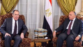لقاء سابق بين وزيري خارجية مصر وروسيا 
