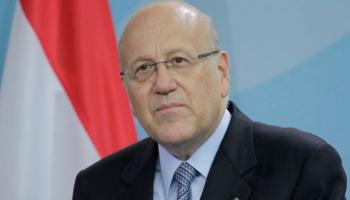 نجيب ميقاتي رئيس حكومة تصريف الأعمال بلبنان 