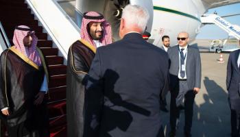 الأمير محمد بن سلمان لدى وصوله اليونان