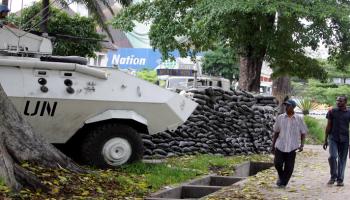 مدرعة تابعة للبعثة الأممية في الكونغو الديمقراطية