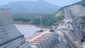 جانب من الإنشاءات في سد النهضة -أرشيفية