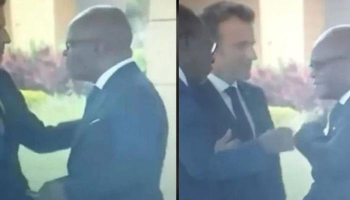 Beninli bakanın Macron'un dokunduğu omzunu silkelemesi gündemde