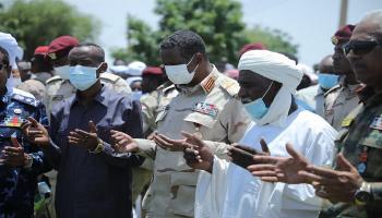 نائب رئيس مجلس السيادة الانتقالي خلال تشييع ضحايا الكمين