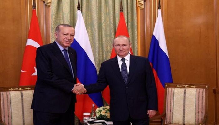 جانب من لقاء بوتين وأردوغان في سوشي