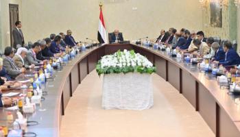 جانب من لقاء رئيس المجلس الرئاسي مع رئيس مجلس النواب