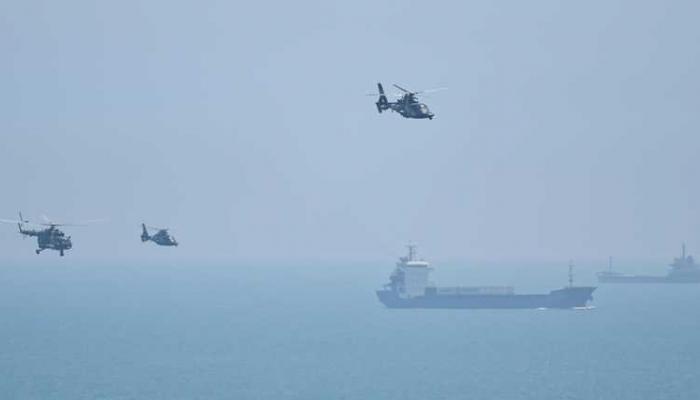 سفن ومقاتلات صينية فوق مضيق تايوان- أرشيفية