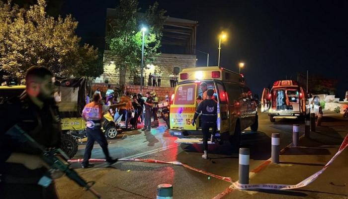 قوات الشرطة الإسرائيلية في موقع الحادث