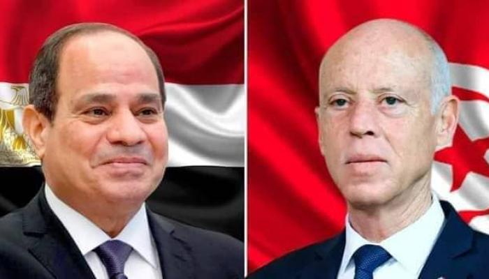الرئيسان التونسي قيس سعيد والمصري عبدالفتاح السيسي