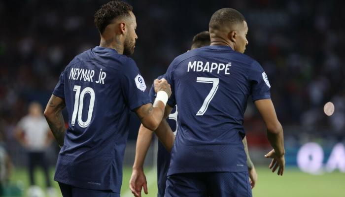 Neymar et Mbappé 