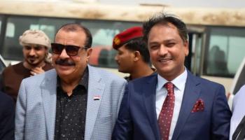 القيادي الجنوبي فادي باعوام ورئيس الجمعية الوطنية للانتقالي أحمد بن بريك