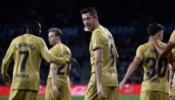 ليفاندوفسكي نجم برشلونة ضد ريال سوسيداد في الدوري الإسباني