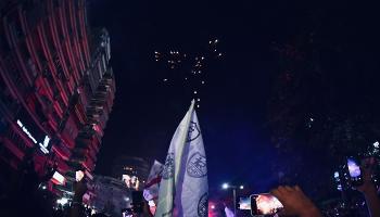 احتفالات جماهير الزمالك بالتتويج بالدوري المصري