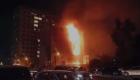 حريق هائل داخل فندق في أربيل.. و5 سيارات إطفاء لإخماده (فيديو)