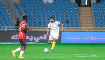من مباراة الرائد والاتحاد في الدوري السعودي 