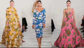 جانب من عرض أزياء دار Carolina Herrera في أسبوع نيويورك للموضة