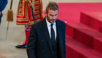 ديفيد بيكهام في جنازة الملكة إليزابيث