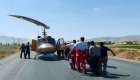 ایران | فرود هلی‌کوپتر در میان جاده در پی حادثه مرگبار