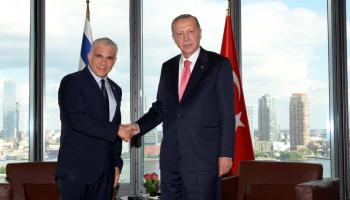 لابيد وأردوغان خلال اللقاء