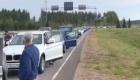 ویدئو | افزیش حجم خروج از روسیه از طریق مرزهای زمینی پس از اعلام بسیج عمومی